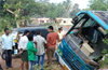 Moodbidri : 13 injured as school excursion bus overturns